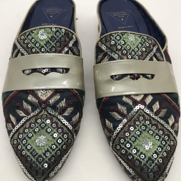 Rangoni Shoes - Valentina Rangoni Slide-On Mules, Size 7.5 M, Made in Italy